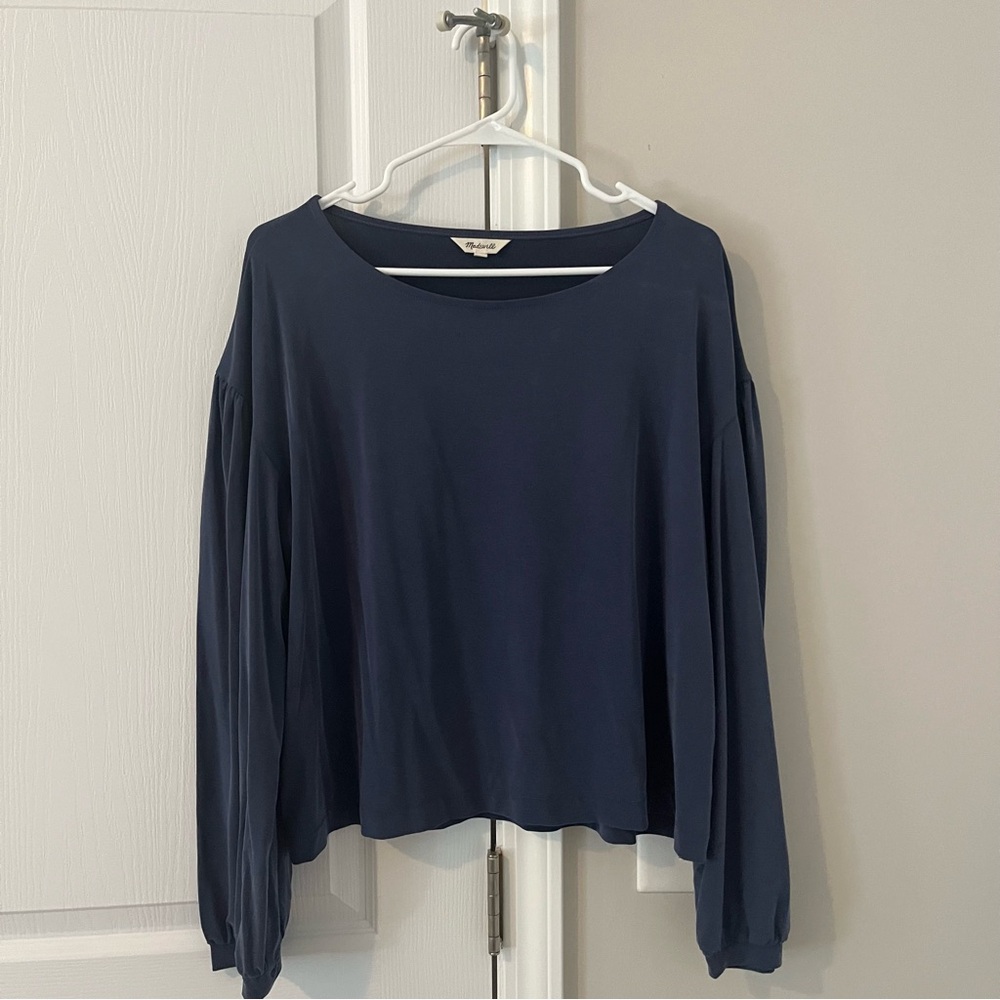 Madewell Navy Long Sleeve Top